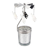 Maxbell Spinning Tea Light Candle Holder Rotating Candlestick for Festive Wedding Angel