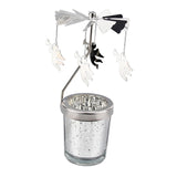 Maxbell Spinning Tea Light Candle Holder Rotating Candlestick for Festive Wedding Angel