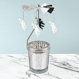 Maxbell Spinning Tea Light Candle Holder Rotating Candlestick for Festive Wedding Angel