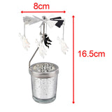 Maxbell Spinning Tea Light Candle Holder Rotating Candlestick for Festive Wedding Angel
