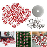 Maxbell 50x Christmas Hanging Ornaments Pendants Charm DIY Wreaths Farmhouse 25mm