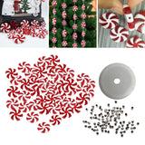 Maxbell 50x Christmas Hanging Ornaments Pendants Charm DIY Wreaths Farmhouse 35mm