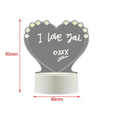 Maxbell USB Message Boards Sign Night Lamp Clear Whiteboard with pen for Gift