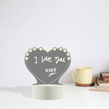 Maxbell USB Message Boards Sign Night Lamp Clear Whiteboard with pen for Gift
