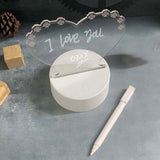 Maxbell USB Message Boards Sign Night Lamp Clear Whiteboard with pen for Gift
