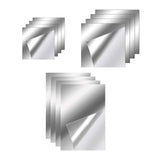 Maxbell 4Pcs Wall Mirror Tiles Mirror Wall Sticker for Door Bathroom Wall Decor 10cmx10cm