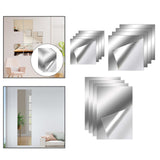 Maxbell 4Pcs Wall Mirror Tiles Mirror Wall Sticker for Door Bathroom Wall Decor 10cmx10cm