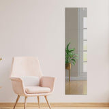 Maxbell 4Pcs Wall Mirror Tiles Mirror Wall Sticker for Door Bathroom Wall Decor 10cmx10cm