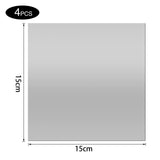 Maxbell 4Pcs Wall Mirror Tiles Mirror Wall Sticker for Door Bathroom Wall Decor 15cmx15cm