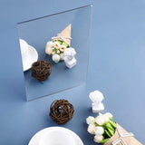Maxbell 4Pcs Wall Mirror Tiles Mirror Wall Sticker for Door Bathroom Wall Decor 10cmx15cm