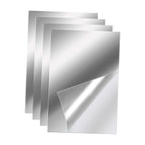 Maxbell 4Pcs Wall Mirror Tiles Mirror Wall Sticker for Door Bathroom Wall Decor 10cmx15cm