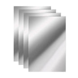 Maxbell 4Pcs Wall Mirror Tiles Mirror Wall Sticker for Door Bathroom Wall Decor 10cmx15cm