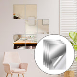 Maxbell 4Pcs Wall Mirror Tiles Mirror Wall Sticker for Door Bathroom Wall Decor 10cmx15cm