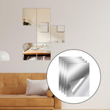 Maxbell 4Pcs Wall Mirror Tiles Mirror Wall Sticker for Door Bathroom Wall Decor 10cmx15cm
