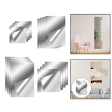 Maxbell 4 Pieces Wall Stickers Mirror Wall Mirror Tiles Sticky for Background Gym 20cmx20cm