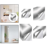 Maxbell 4 Pieces Wall Stickers Mirror Wall Mirror Tiles Sticky for Background Gym 20cmx20cm