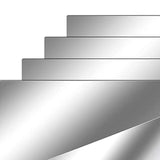 Maxbell 4 Pieces Wall Stickers Mirror Wall Mirror Tiles Sticky for Background Gym 20cmx20cm