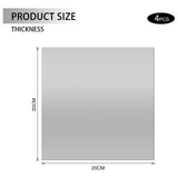 Maxbell 4 Pieces Wall Stickers Mirror Wall Mirror Tiles Sticky for Background Gym 20cmx20cm