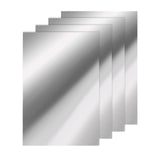 Maxbell 4 Pieces Wall Stickers Mirror Wall Mirror Tiles Sticky for Background Gym 20cmx30cm