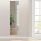 Maxbell 4 Pieces Wall Stickers Mirror Wall Mirror Tiles Sticky for Background Gym 20cmx30cm