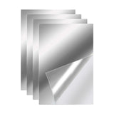 Maxbell 4 Pieces Wall Stickers Mirror Wall Mirror Tiles Sticky for Background Gym 20cmx30cm