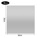 Maxbell 4 Pieces Wall Stickers Mirror Wall Mirror Tiles Sticky for Background Gym 30cmx30cm