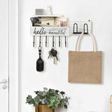 Maxbell Wall Mounted Key Holder Hooks Rack Hallway Kitchen Hat Wooden Mail Organizer