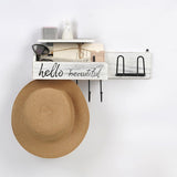 Maxbell Wall Mounted Key Holder Hooks Rack Hallway Kitchen Hat Wooden Mail Organizer