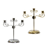 Maxbell Candle Holder Tealight Holders 3 Arms Candlestick for Home Decor Ornament Aureate