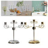 Maxbell Candle Holder Tealight Holders 3 Arms Candlestick for Home Decor Ornament Aureate