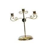 Maxbell Candle Holder Tealight Holders 3 Arms Candlestick for Home Decor Ornament Aureate