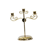 Maxbell Candle Holder Tealight Holders 3 Arms Candlestick for Home Decor Ornament Aureate