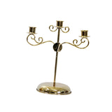 Maxbell Candle Holder Tealight Holders 3 Arms Candlestick for Home Decor Ornament Aureate