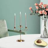 Maxbell Candle Holder Tealight Holders 3 Arms Candlestick for Home Decor Ornament Aureate