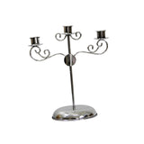 Maxbell Candle Holder Tealight Holders 3 Arms Candlestick for Home Decor Ornament Argent