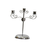Maxbell Candle Holder Tealight Holders 3 Arms Candlestick for Home Decor Ornament Argent