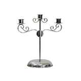 Maxbell Candle Holder Tealight Holders 3 Arms Candlestick for Home Decor Ornament Argent
