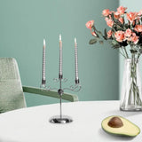 Maxbell Candle Holder Tealight Holders 3 Arms Candlestick for Home Decor Ornament Argent