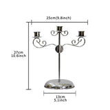 Maxbell Candle Holder Tealight Holders 3 Arms Candlestick for Home Decor Ornament Argent