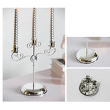 Maxbell Candle Holder Tealight Holders 3 Arms Candlestick for Home Decor Ornament Argent