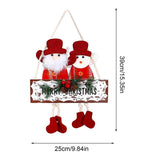 Maxbell Rustic Christmas Sign Front Art Decor Centerpieces Crafts for Xmas Tree Santa and Snowman