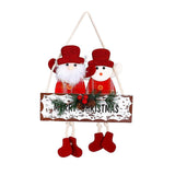 Maxbell Rustic Christmas Sign Front Art Decor Centerpieces Crafts for Xmas Tree Santa and Snowman