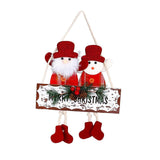 Maxbell Rustic Christmas Sign Front Art Decor Centerpieces Crafts for Xmas Tree Santa and Snowman