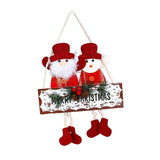 Maxbell Rustic Christmas Sign Front Art Decor Centerpieces Crafts for Xmas Tree Santa and Snowman