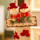 Maxbell Rustic Christmas Sign Front Art Decor Centerpieces Crafts for Xmas Tree Santa and Snowman