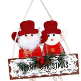 Maxbell Rustic Christmas Sign Front Art Decor Centerpieces Crafts for Xmas Tree Santa and Snowman