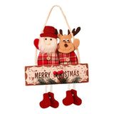 Maxbell Rustic Christmas Sign Front Art Decor Centerpieces Crafts for Xmas Tree Santa and Deer