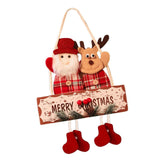 Maxbell Rustic Christmas Sign Front Art Decor Centerpieces Crafts for Xmas Tree Santa and Deer