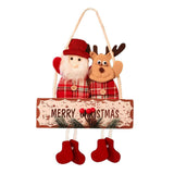 Maxbell Rustic Christmas Sign Front Art Decor Centerpieces Crafts for Xmas Tree Santa and Deer