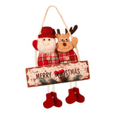Maxbell Rustic Christmas Sign Front Art Decor Centerpieces Crafts for Xmas Tree Santa and Deer